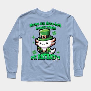 Axolotl St Patrick's Day - Have Axo-lotl Luck! Long Sleeve T-Shirt